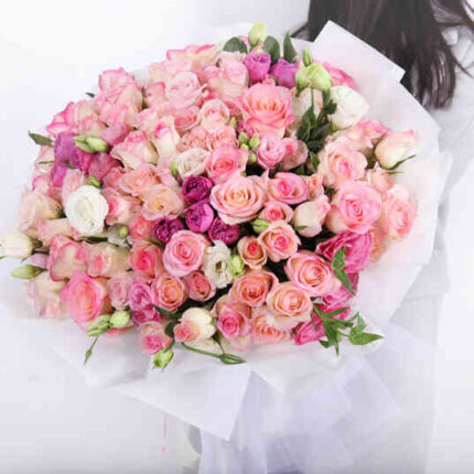 Bó hoa mừng sinh nhật 66 bó hoa hồng đỏ nhập khẩu Hàn Quốc