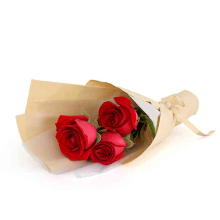 Bó hoa hồng đỏ 3 bông