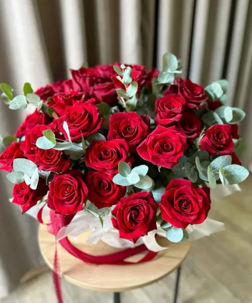 giỏ hoa hồng đỏ tặng khai trương