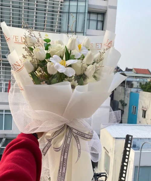 bó hoa tulip sáp