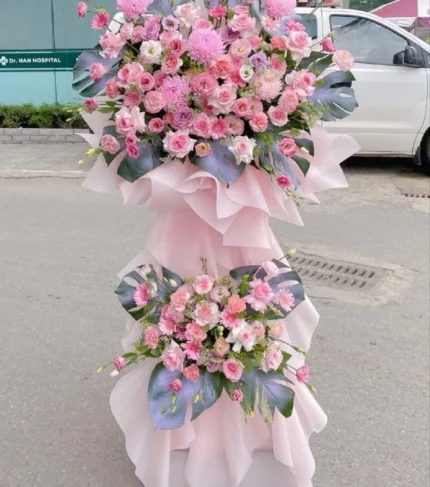 kệ hoa 2 tầng
