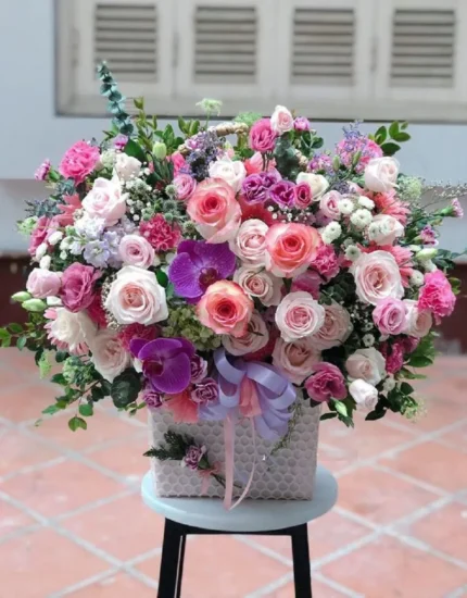 Lẵng hoa tặng người yêu