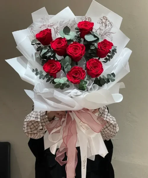 bó hoa tặng người yêu ngày mới hoa hồng đỏ