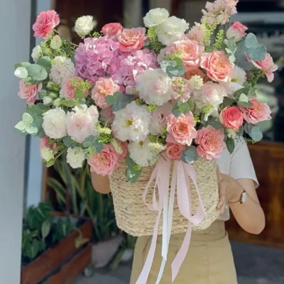 50+ mẫu giỏ hoa cảm ơn đẹp sang trọng