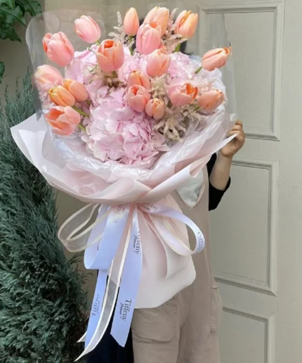 hoa sinh nhật cho nữ - hoa tulip pastel